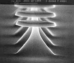 isotropic 5 µm deep SiN etch/